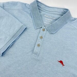 Tommy Bahama IslandZone Supima Polo Shirt Mens XXXL Light Blue Short Sleeve